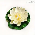 30044 1τμχ Τεχνητά φυτά, Ενυδρείο Floating Lotus Flower Water Lily Διακόσμηση Δεξαμενής Ψαριών