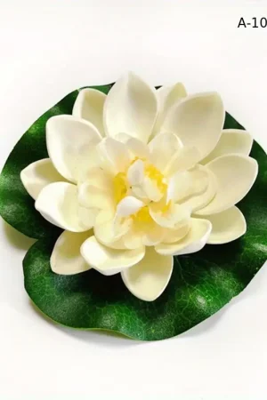 30044 1τμχ Τεχνητά φυτά, Ενυδρείο Floating Lotus Flower Water Lily Διακόσμηση Δεξαμενής Ψαριών