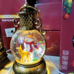 30017  μουσικό κουτί Ρετρό Χριστουγεννιάτικα φανάρια   με νερό και χιόνι