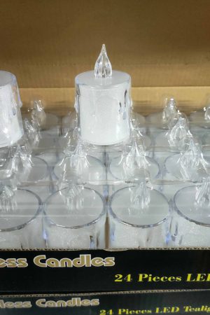 30040  Ακρυλικά LED Κεριά Χωρίς Φλόγα, 3D Κεριά σε Σχήμα Στήλης με Μπαταρία για Εορταστικές Διακοσμήσεις