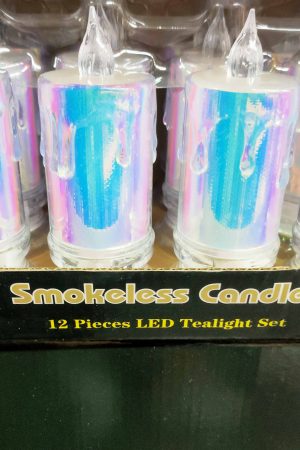 30041  Ακρυλικά LED Κεριά Χωρίς Φλόγα, 3D Κεριά σε Σχήμα Στήλης με Μπαταρία για Εορταστικές Διακοσμήσεις