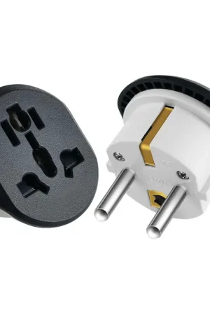 18002 Πρίζα ΕΕ, για γερμανικό πρότυπο προσαρμογέα βύσματος, συμβατό με 50+ χώρες
