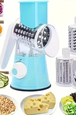 50023  Νέος περιστρεφόμενος τροχός φαγητού Κόφτης λαχανικών πολλαπλών λεπίδων, κόφτης φρούτων, χειροκίνητος κόφτης, αποφλοιωτής πατάτας, κόφτης καρότων