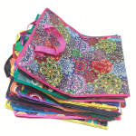 80023   1τεμ Υφασμένες Τσάντες Αποθήκευσης με Φερμουάρ 65*50