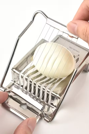 50046 Ανοξείδωτος Κόφτης Αυγών με Αντιολισθητική Βάση