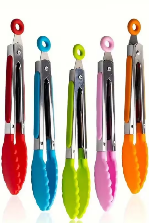 50079    Λαβίδες Φαγητού με Χειρολαβή σε Τυχαίο Χρώμα